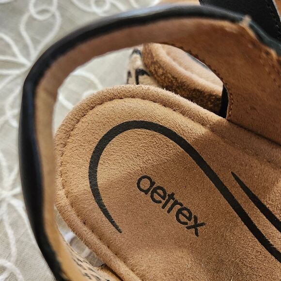 Aetrex Women's Paula Espadrilles Platform Sandals Orthopedic Wedges - Picture 13 of 16